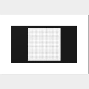 Simple black and white grid lines square pattern Posters and Art